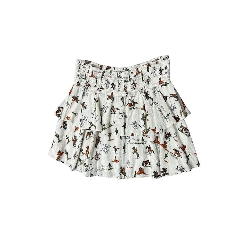 Ariat HiLo Country Western Tiered Mini Skirt Size Medium Cowgirl Equestrian